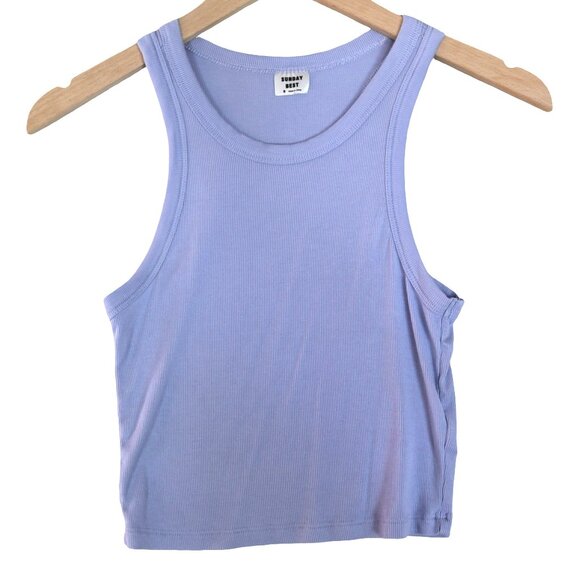 Sunday Best Aritzia Tank Top Size S Periwinkle Lavender Modal Minimalist Y2K - Picture 1 of 6
